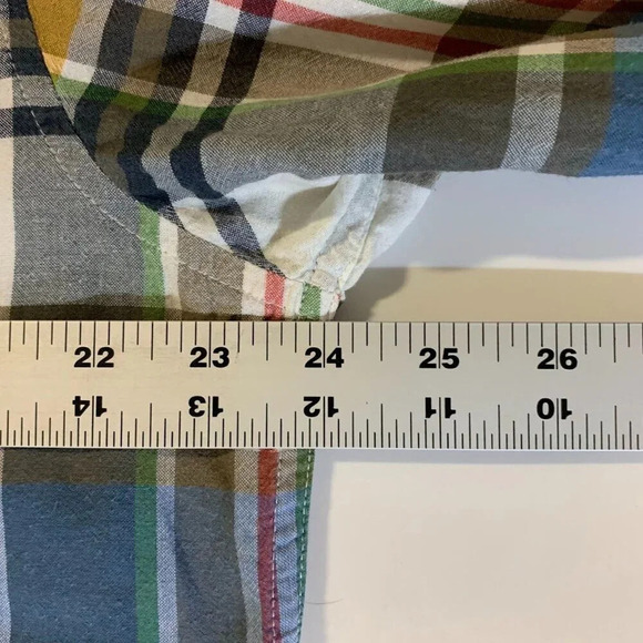 Woolrich Men's Plaid Button Down Collared Organic Cotton‎ Shirt Size L - Picture 11 of 12